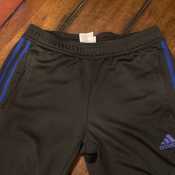 Small Adidas Climacool Black and Blue Athletic Pants with Pockets - Picture 11 of 15